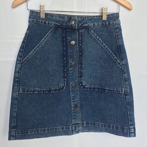 Forever 21 button down jeans skirt